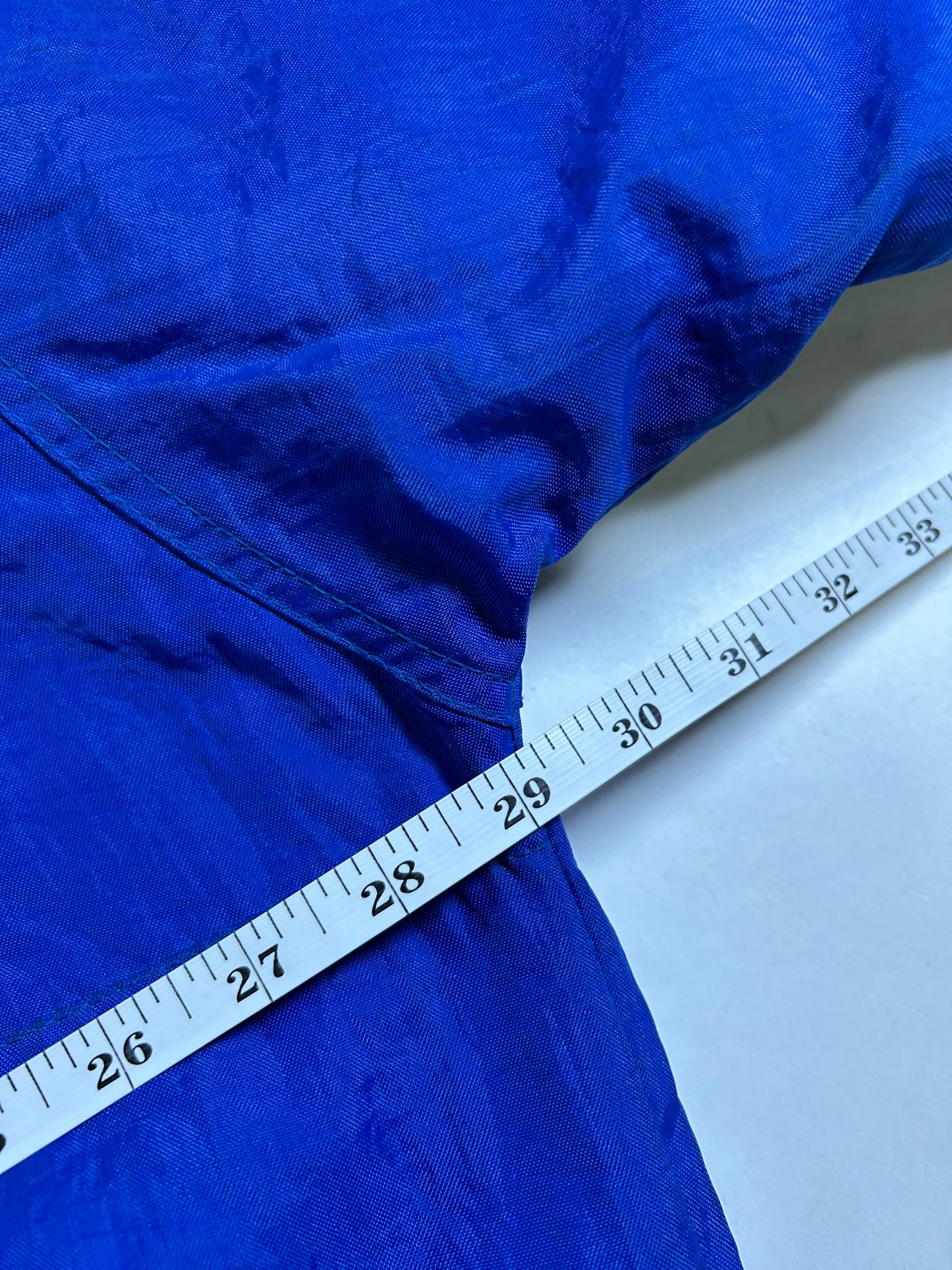 Vintage 90s Starter New York Rangers NHL Pullover Puffer Jacket Half Zip Hooded Jacket XL 29x30.25 Inches