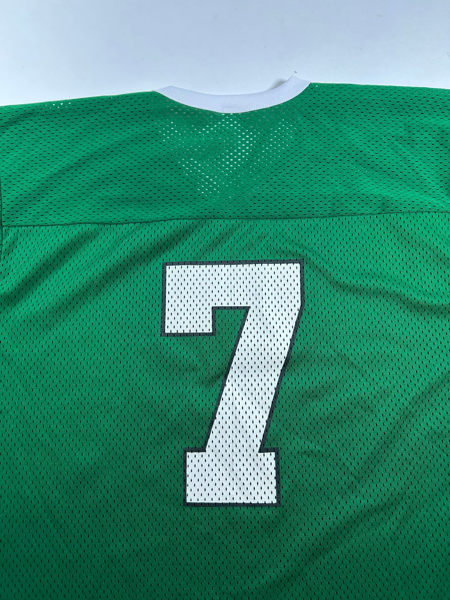 Vintage New York Jets Football Jersey #7 Green Logo 7 Boomer Esiason Medium 22.25x27 Inches USA