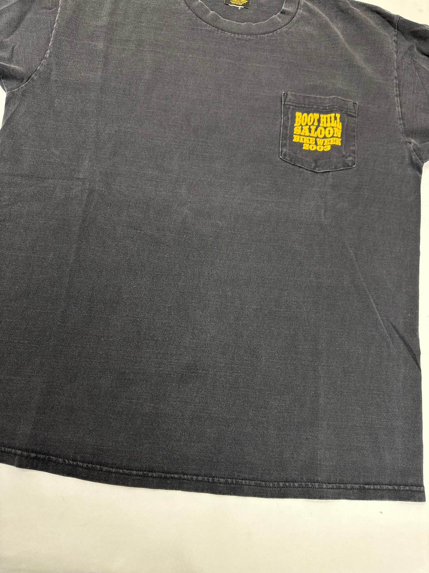 Vintage Boot Hill Saloon Bike Week 2003 Daytona Beach Florida Long Sleeve Tee XL 23.5x29.5 Inches