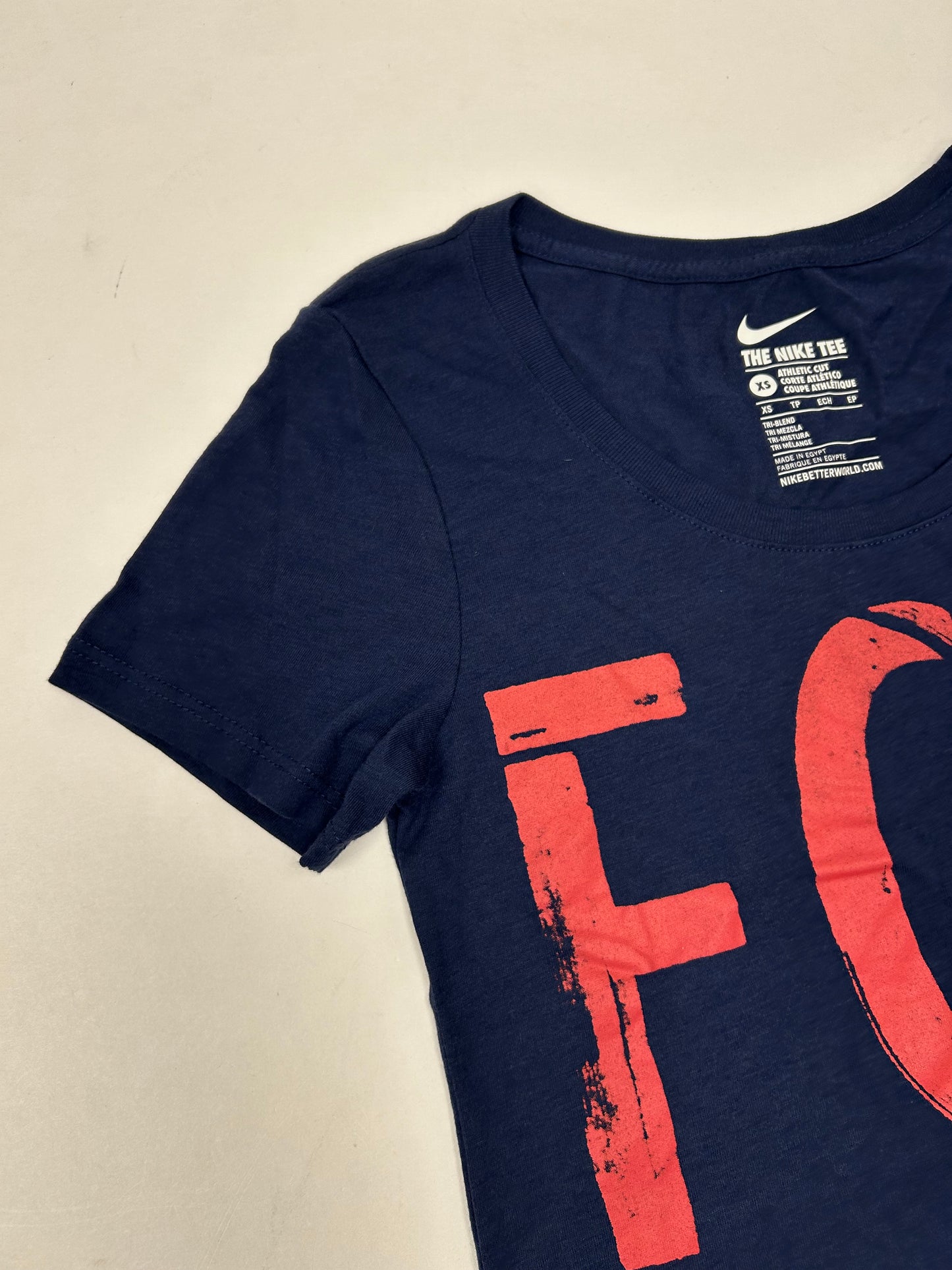 Nike FC Barcelona Heritage Soccer Women’s  Shirt Brand New XS 14.25x24.25 Inches Navy FCB