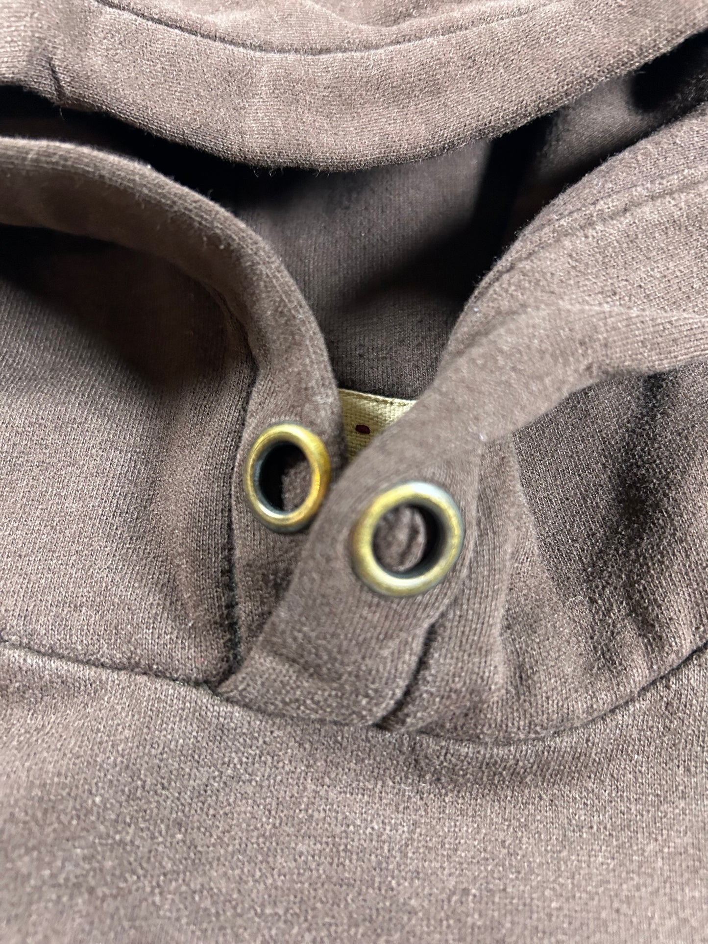 Hollister California Spellout Surf Pullover Hooded Sweatshirt Medium/Small Fit 21x25.75 Inches Brown