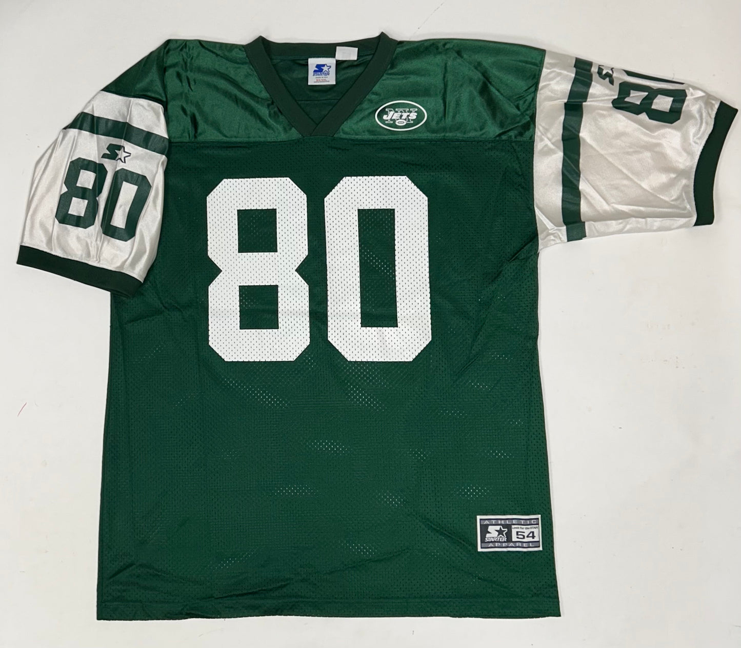 Vintage 90s Starter New York Jets Wayne Chrebet #80 NFL Football Jersey 54 2XL 25.75x33.5 Inches