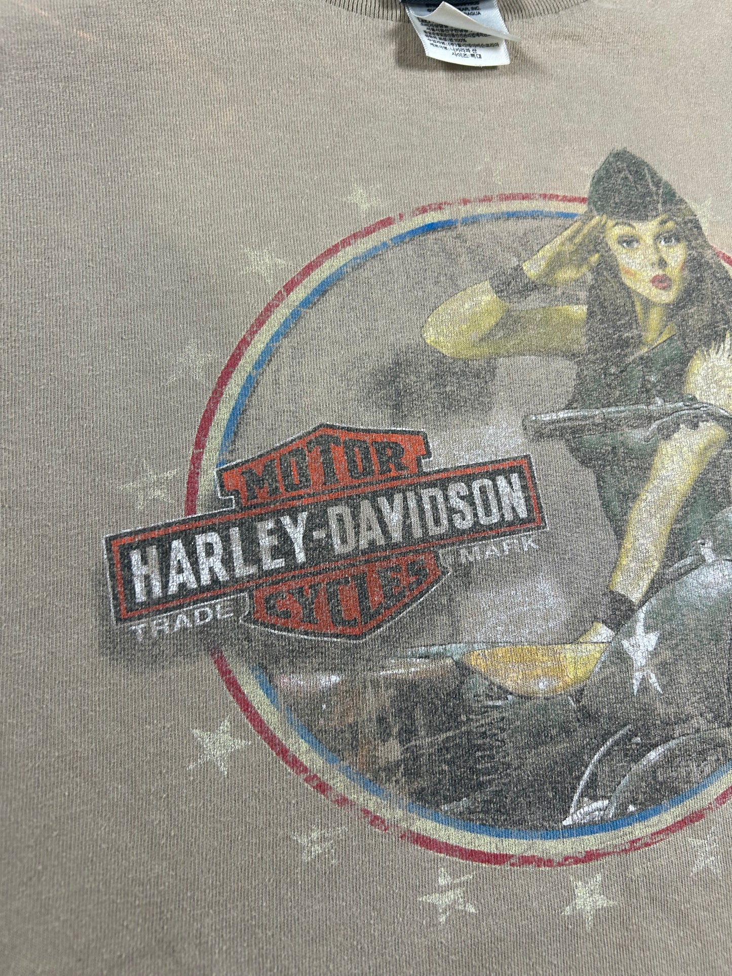 2010s Harley Davidson Motorcycles Columbus Tee As Is Worn XL 23.5x29.25 Inches
