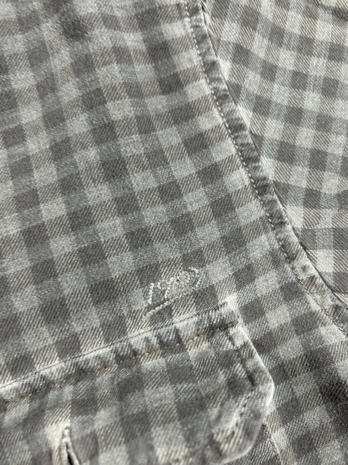 Harley-Davidson Motorcycles Mens Gray Plaid Button-Up Short Sleeve Shirt Size XL 24.5x32 Inches