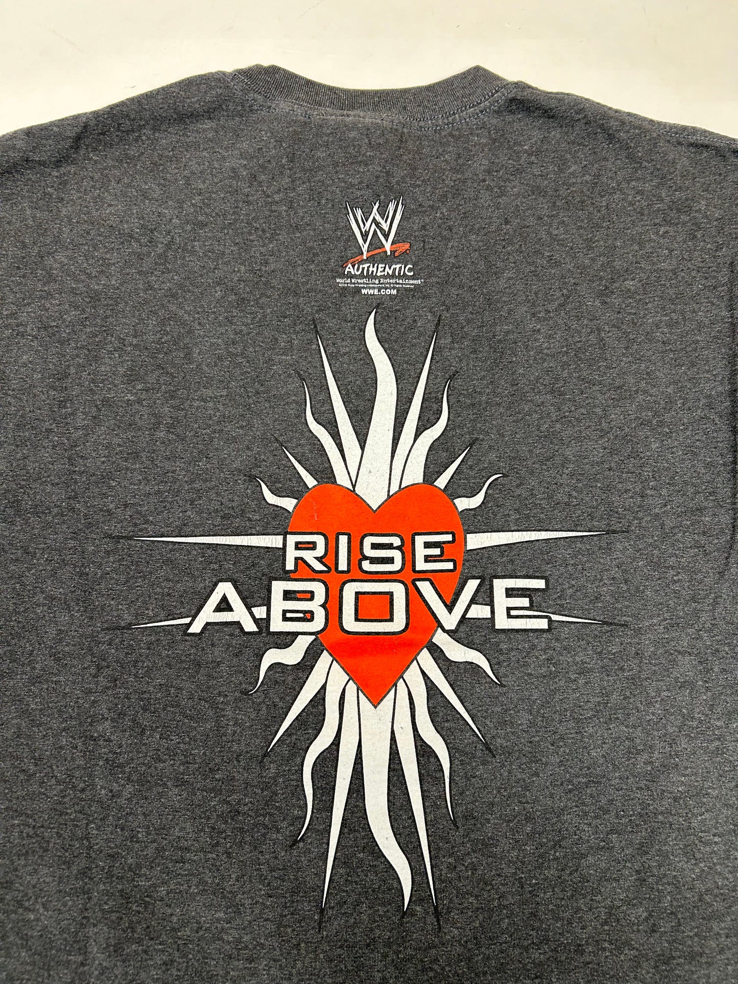 Vintage 00s WWE Shawn Michaels HBK Rise Above Wrestling Tee Large 21x29.5 Inches Gray As Is