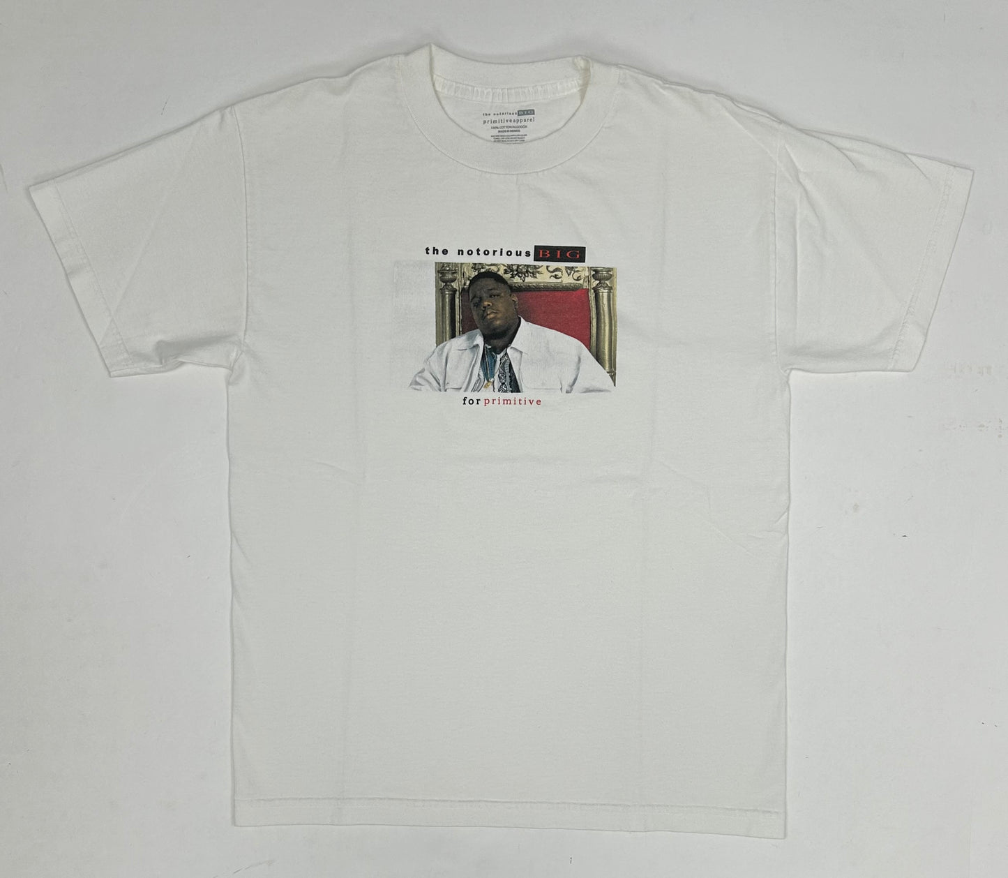 Notorious Big X Primitive Skateboards Biggie Smalls Skateboarding Skate Tee Medium 20x27 Inches