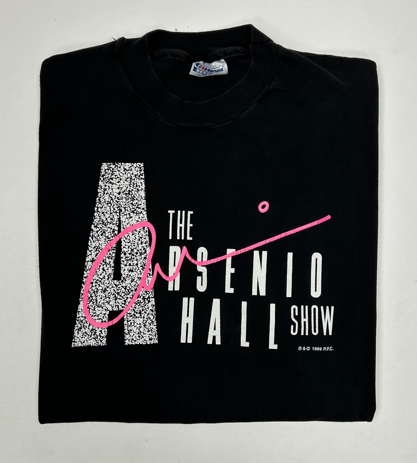 Vintage 1989 The Arsenio Hall Show TV Show Promo Tee XL 23.25x31 Inches Rare