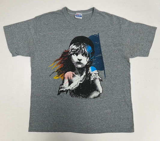 Vintage 1986 Hanes Les Miserables Girl T-Shirt Large/Medium Fit 21.5x26.5 Inches
