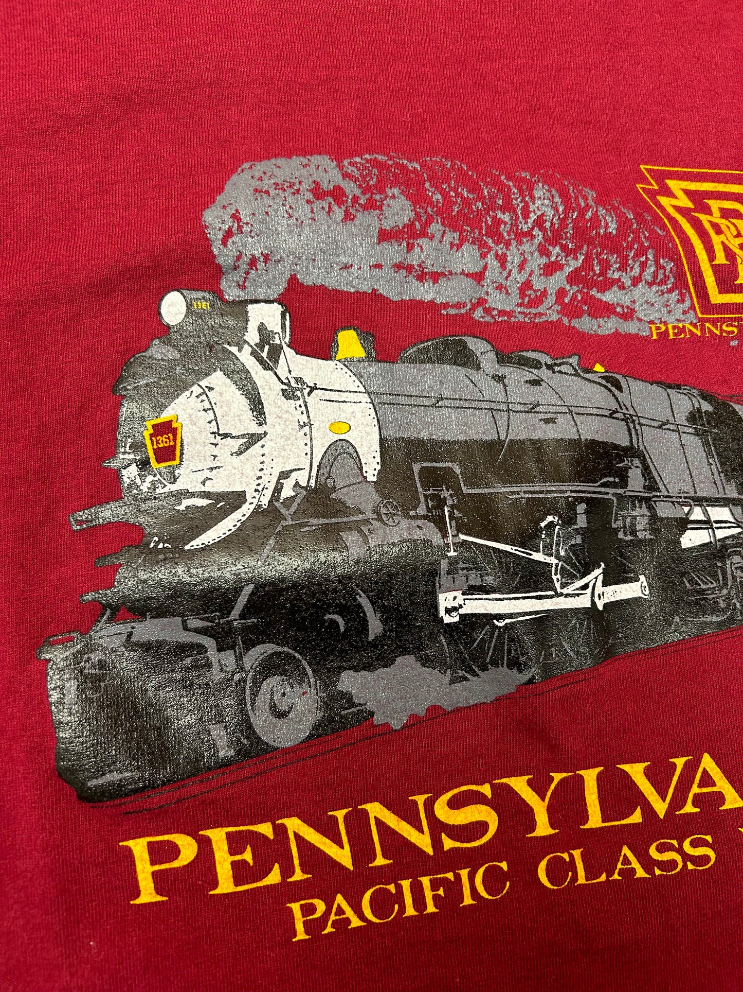 Vintage Pennsylvania Railroad Pacific K4 Single Stitch T-Shirt XL 23x30.25 Inches USA 1990s