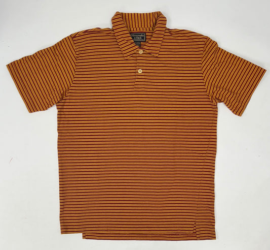 Yellow & Red Abercrombie Striped Polo Medium