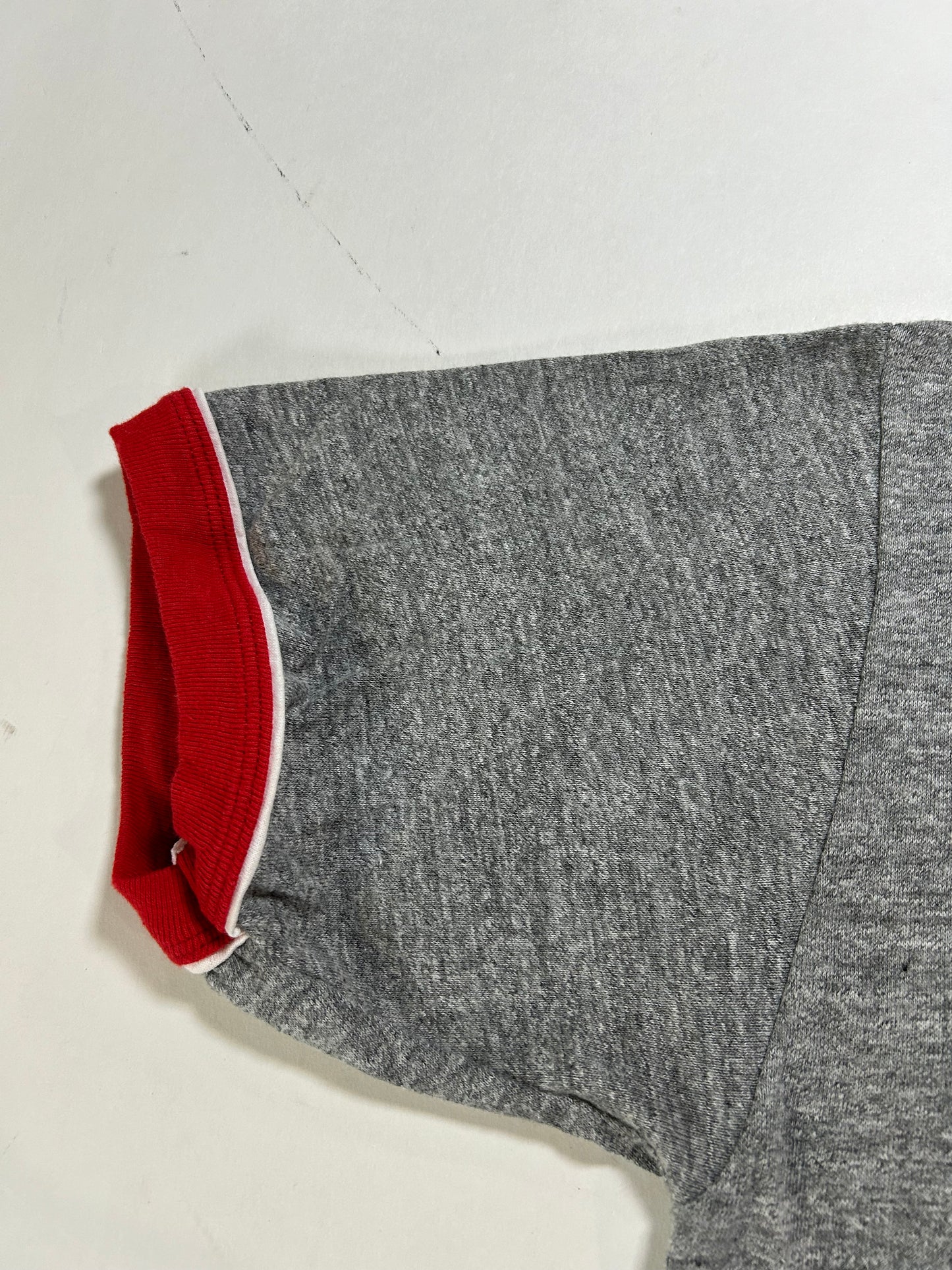 Vintage 80s AT&T Phone Choose AT&T Promo Ringer Tee L/M Fit 21.25x27.25 Inches Gray/Red