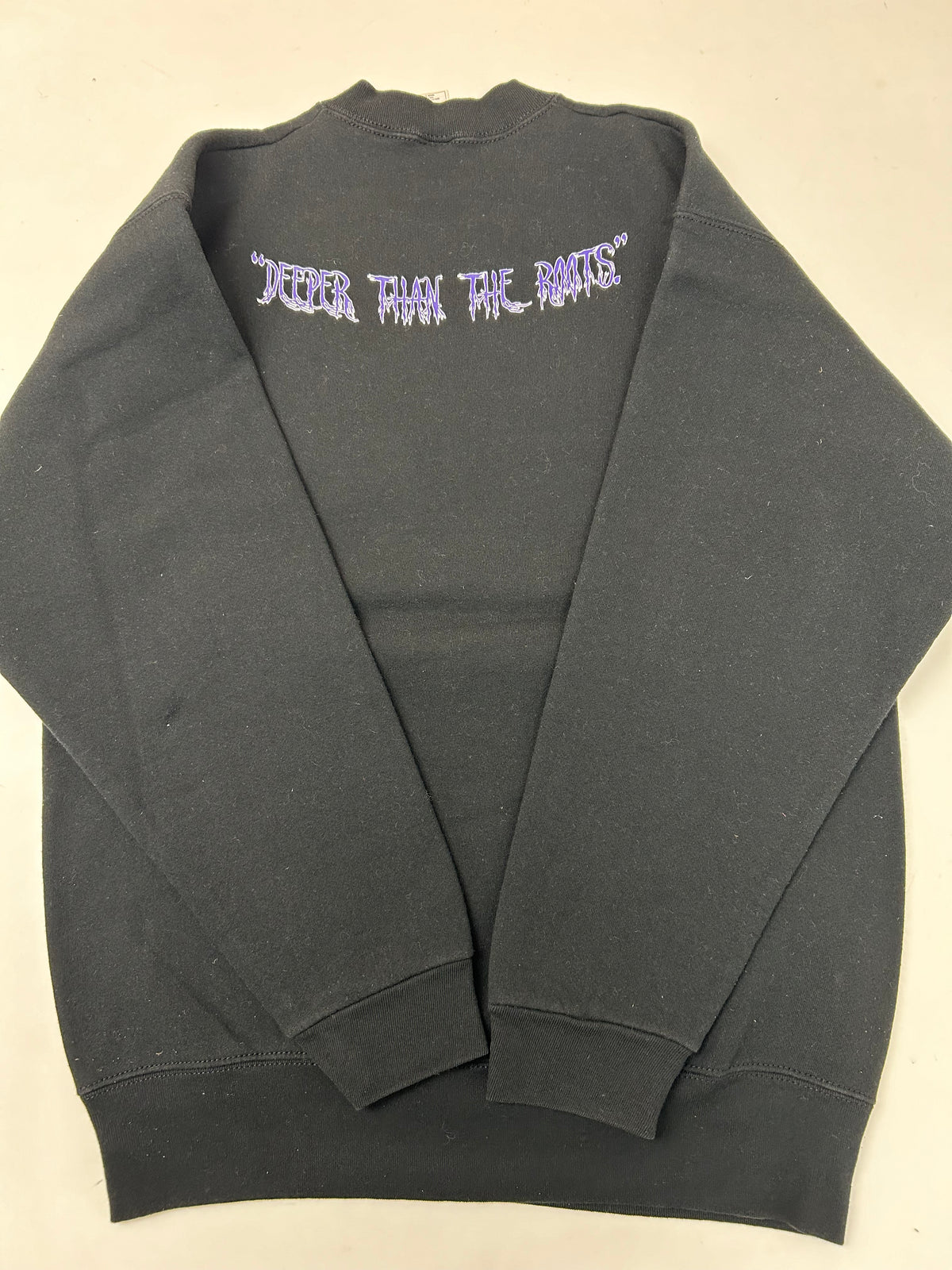 Edgewood New Jersey Deeper Than The Roots Crewneck Sweatshirts Fruit Of The Loom Heavy Cotton 90/10 Blend Black Mexico 22.5x29 Inches M/Lish