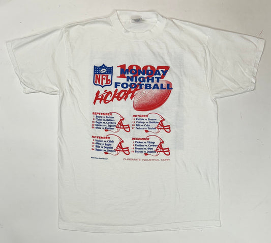 Vintage 1997 NFL Monday Night Football Kickoff Promo Tee XL