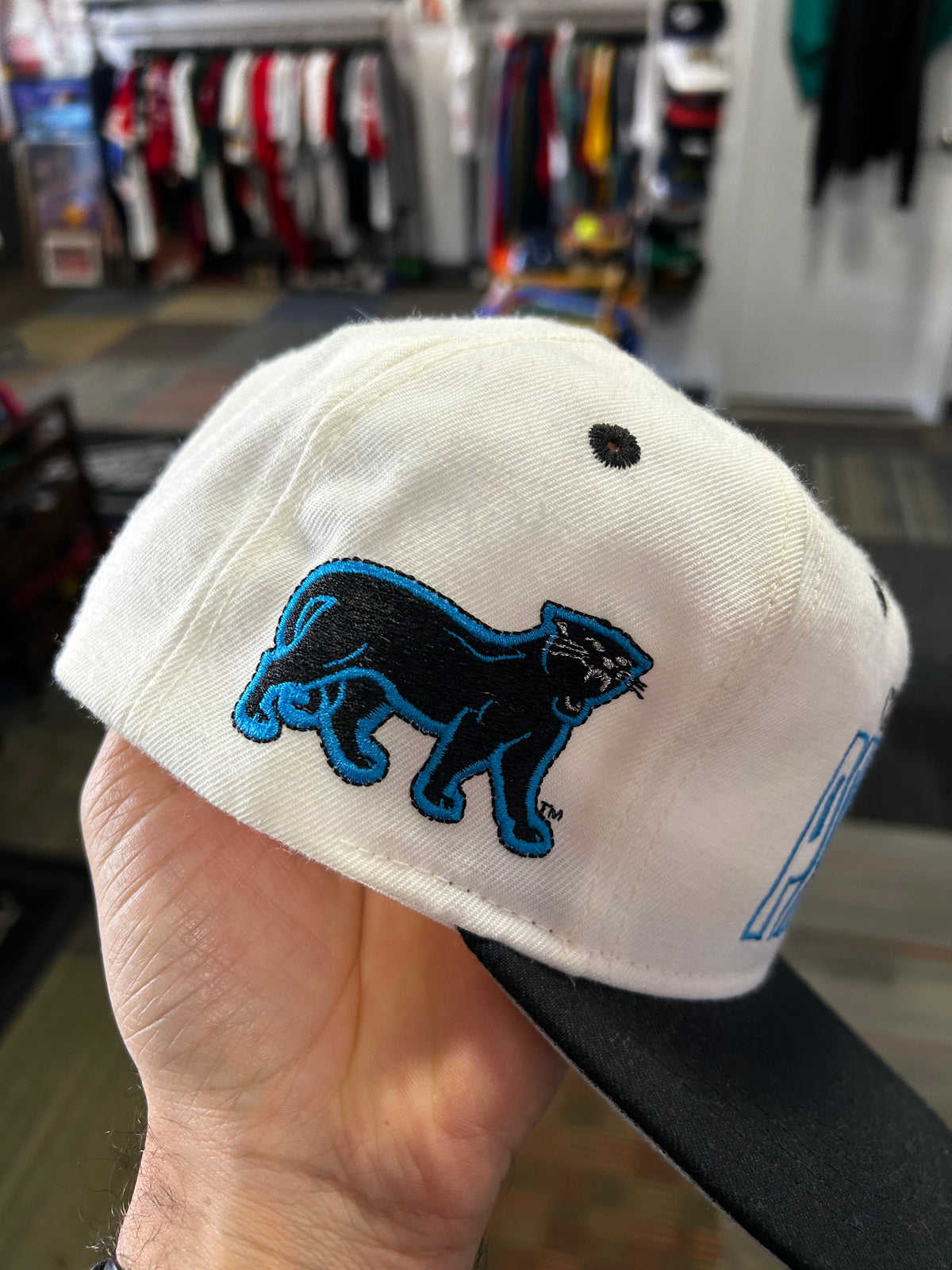 Vintage Carolina Panthers NFL #1 Apparel SnapBack Hat As Is Adult