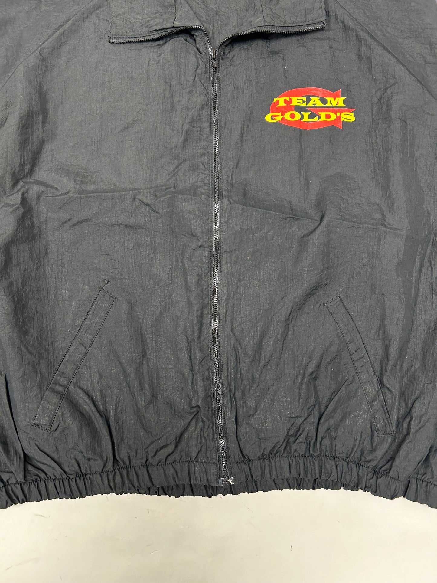 Vintage Golds Gym Riverdale New Jersey Staff Jacket XL/L 26.5x25.5 Inches