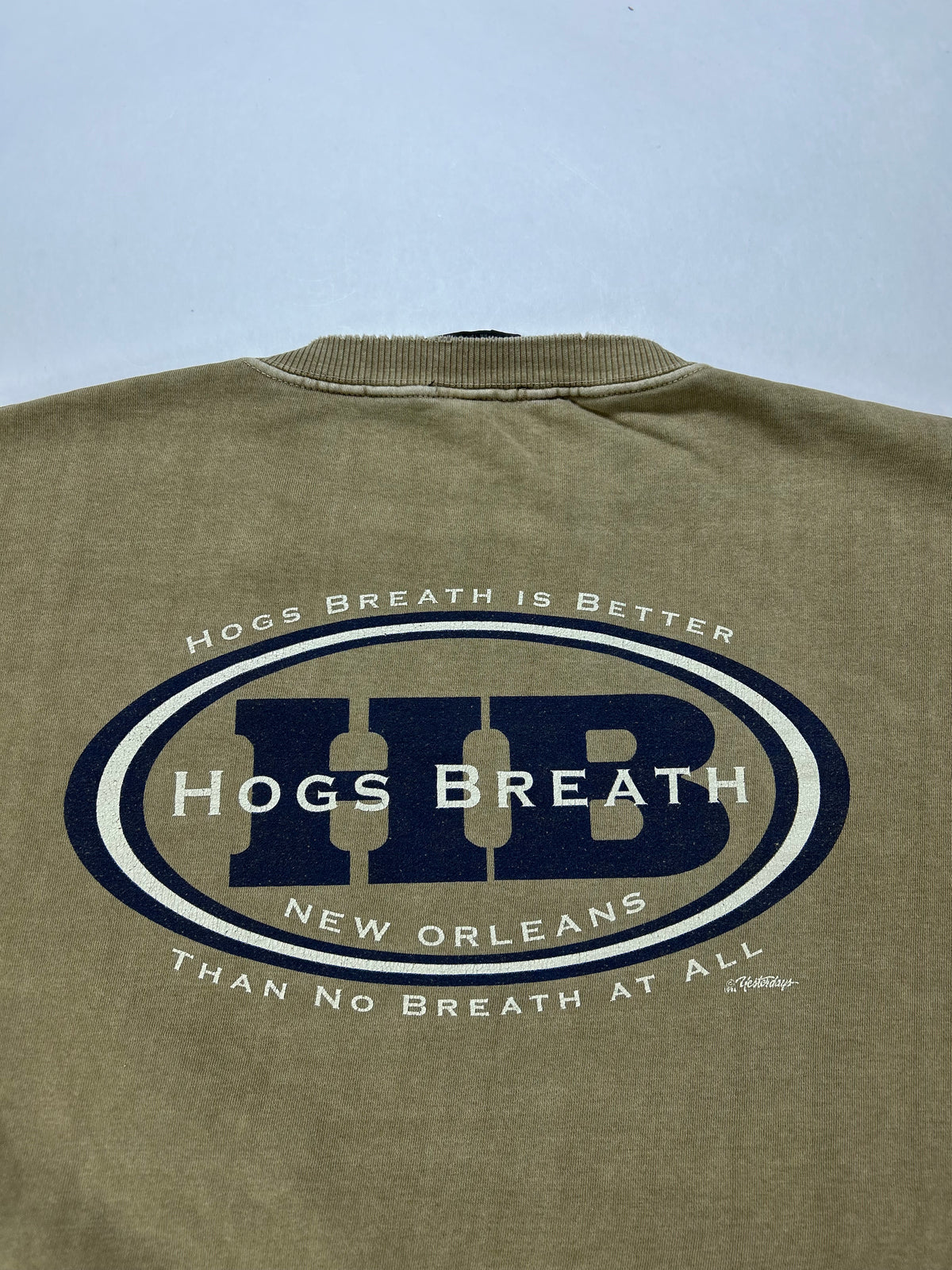 Vintage Hogs Breath New Orleans Hogs Breath Is Better Than No Breath At All XL/L Fit 26x27 Inches Thrashed As Is