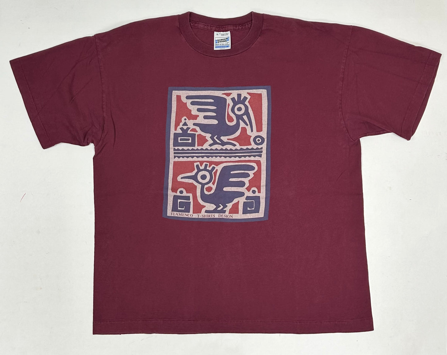 Vintage Screen Stars T-Shirt Single Stitch PremiumT Flamenco Design Tee XL 24x28.75 Inches