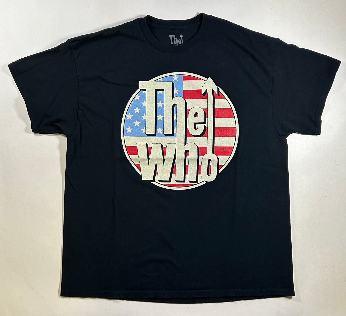 The Who 2022 Tour US Flag Logo Music Band Concert Merch Double Sided 2XL 25x31.25 Inches