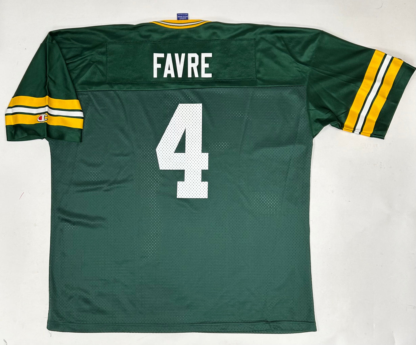 Vintage Champion Brett Favre #4 Green Bay Packers NFL Football Jersey Green 48 XL 27.75x32.5 Inches