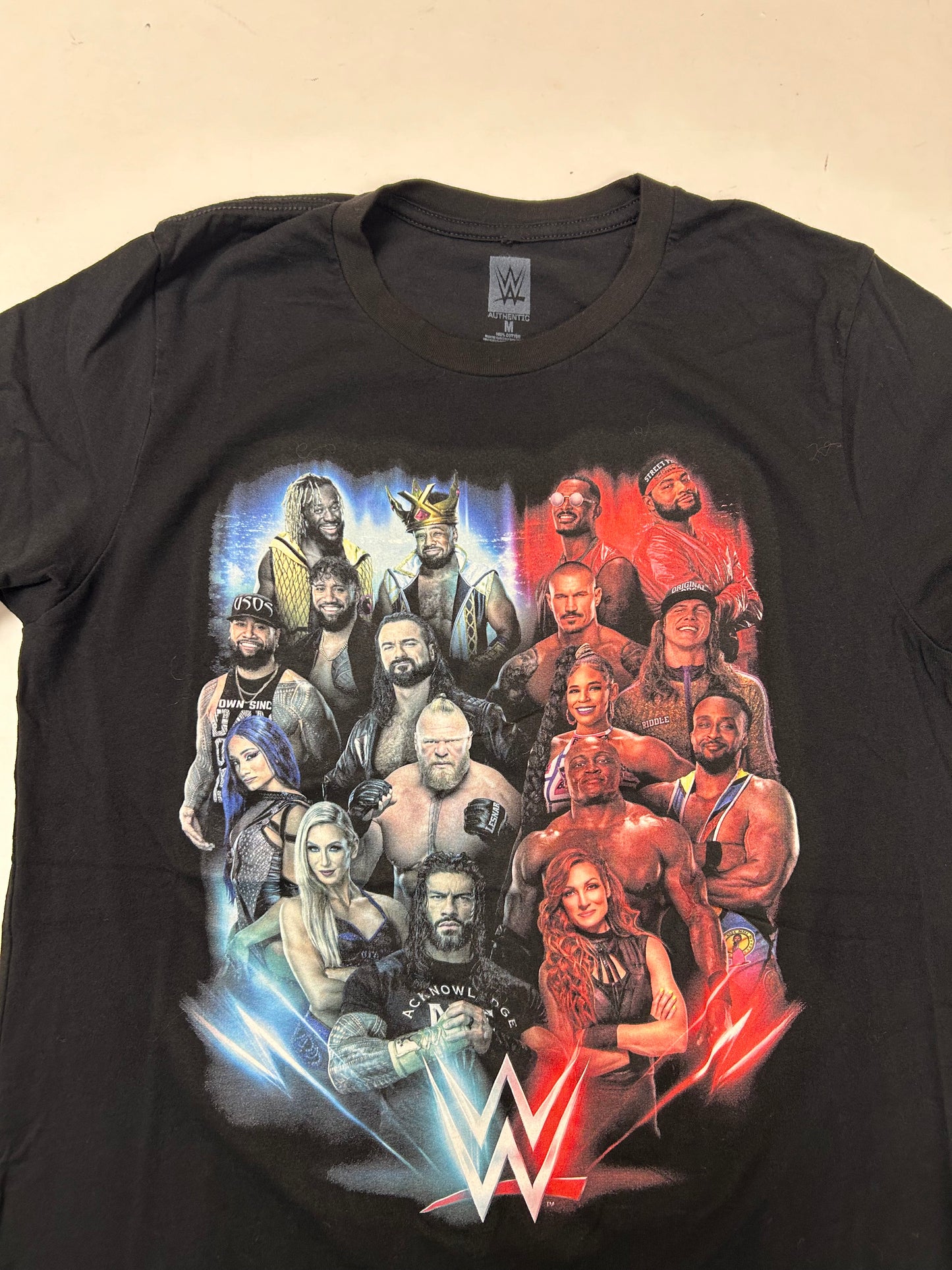 2022 WWE I Was There Wrestling Tee Medium/Small Fit 19x28.5 Inches