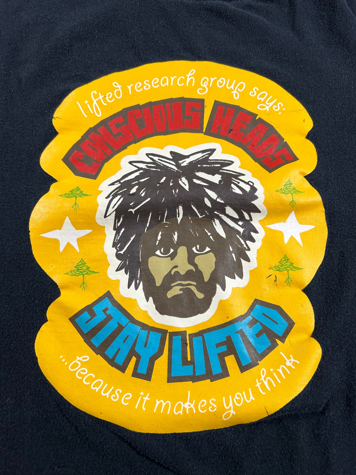 LRG Conscious Heads Stay Lifted Because It Makes You Life Research Group Tee Medium/Large Fit 20.5x26.5 Inches