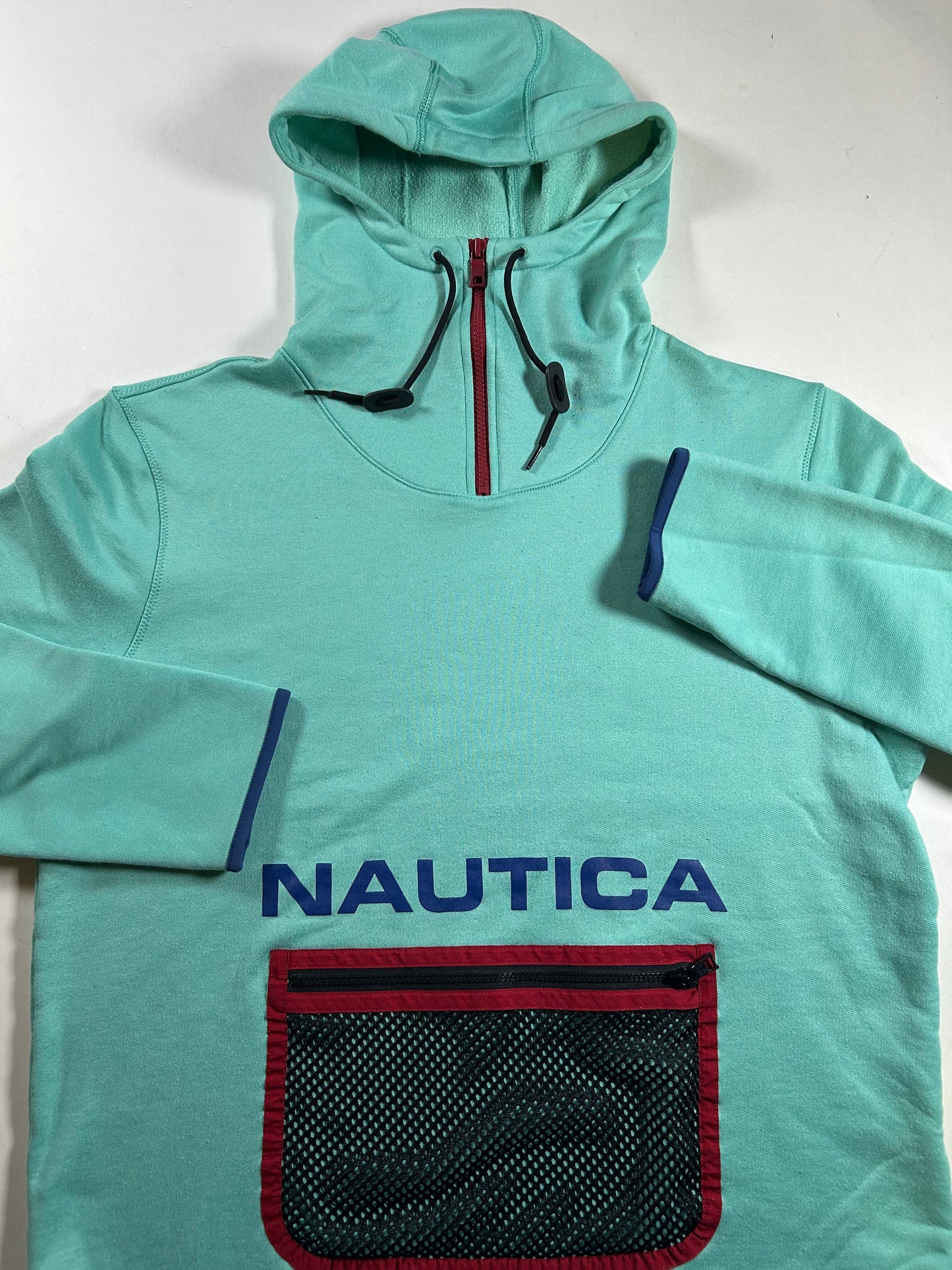 Nautica Vintage Collection 1/4 Zip Mesh Pocket Sweatshirt Lil Yachty XL/L Fit