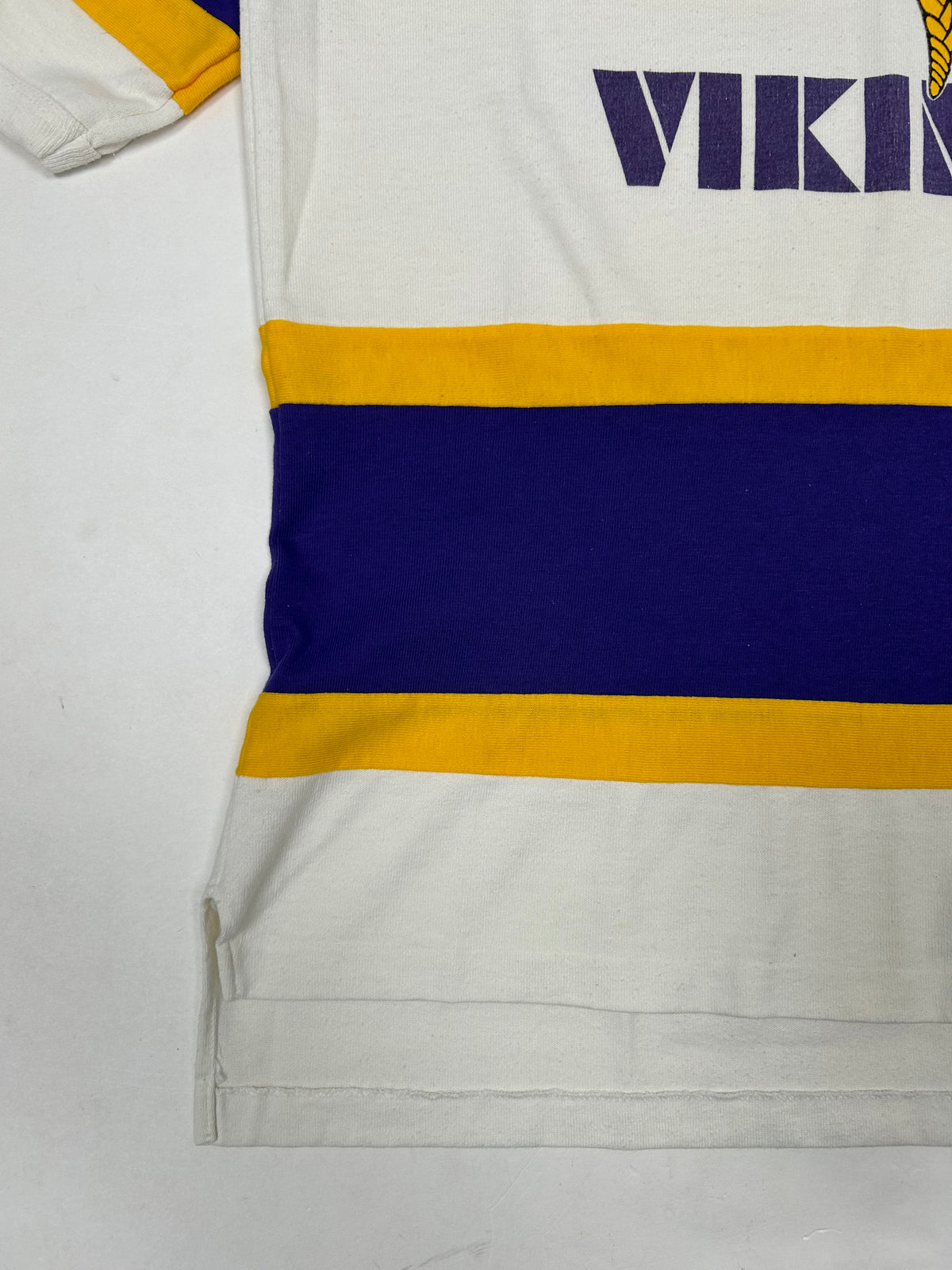 Vintage Minnesota Vikings NFL Nutmeg Mills T-shirt Medium 21.5x28.25/30 Inch 80s
