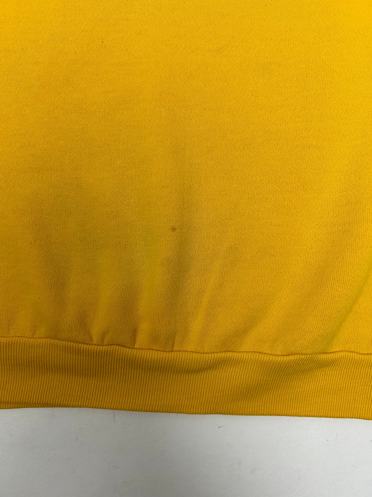 Vintage 70s Russell Athletic Sweatshirt Crewneck Blank Golden Yellow Boxy Fit 24.75x25 Inches