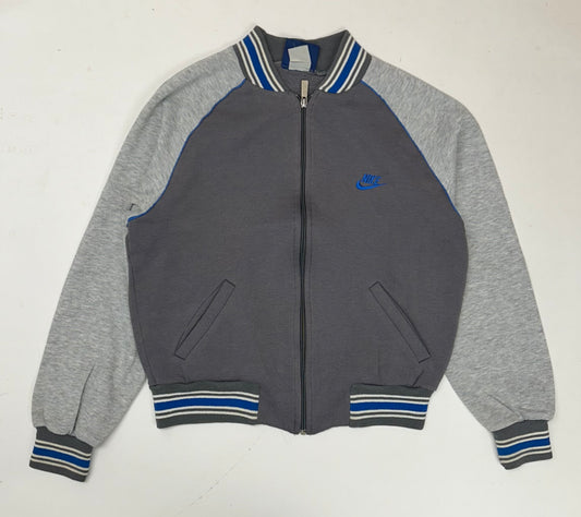 Vintage 80s Nike Zip Jacket Sweatshirt Small Fit 22x23 Inches