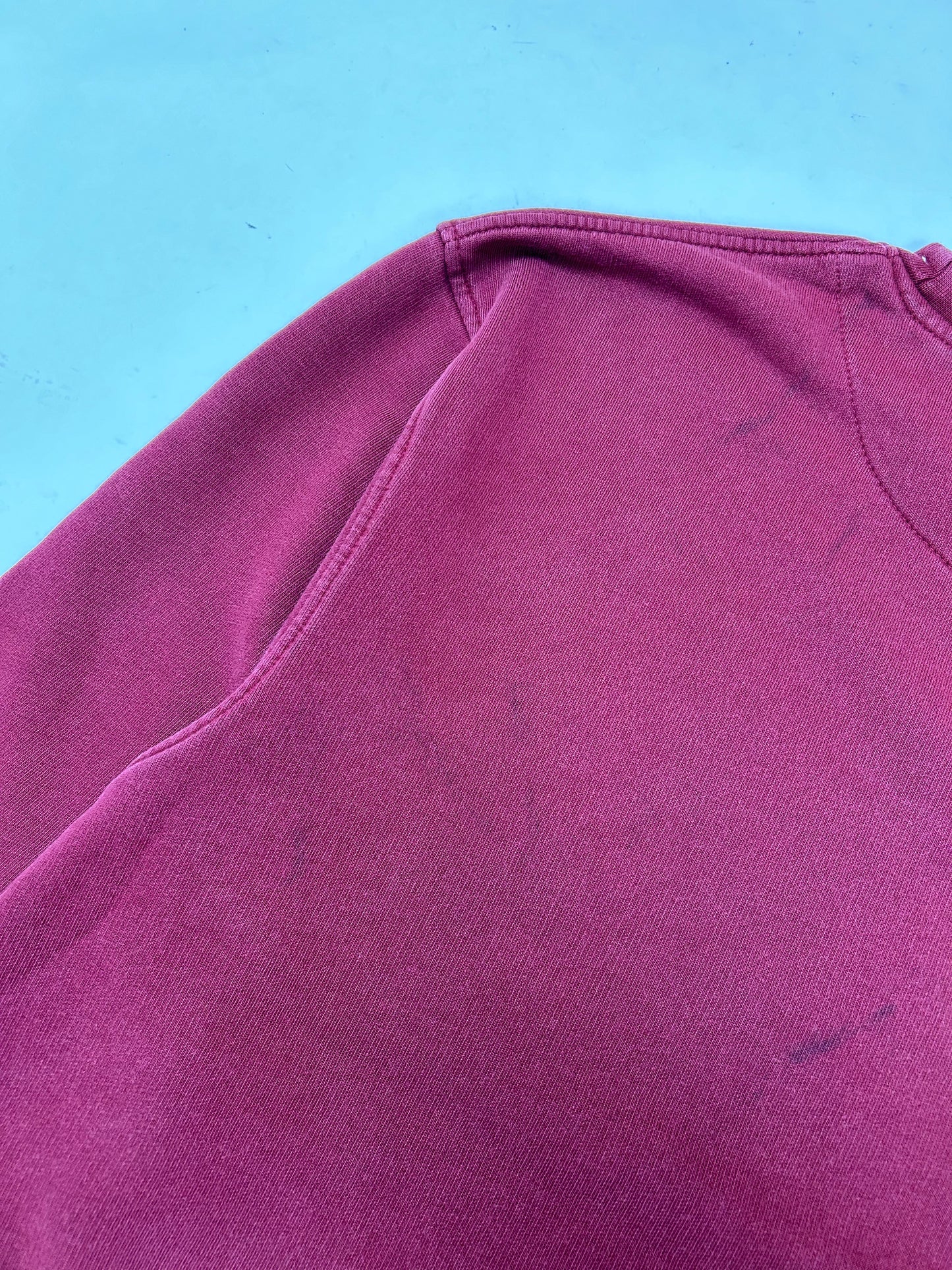 Vintage 00s Nike Swoosh Embroidered Chest Logo Essential Crewneck Sweatshirt Maroon Red Large  24.25x28 Has Small Flaw On Back As Is