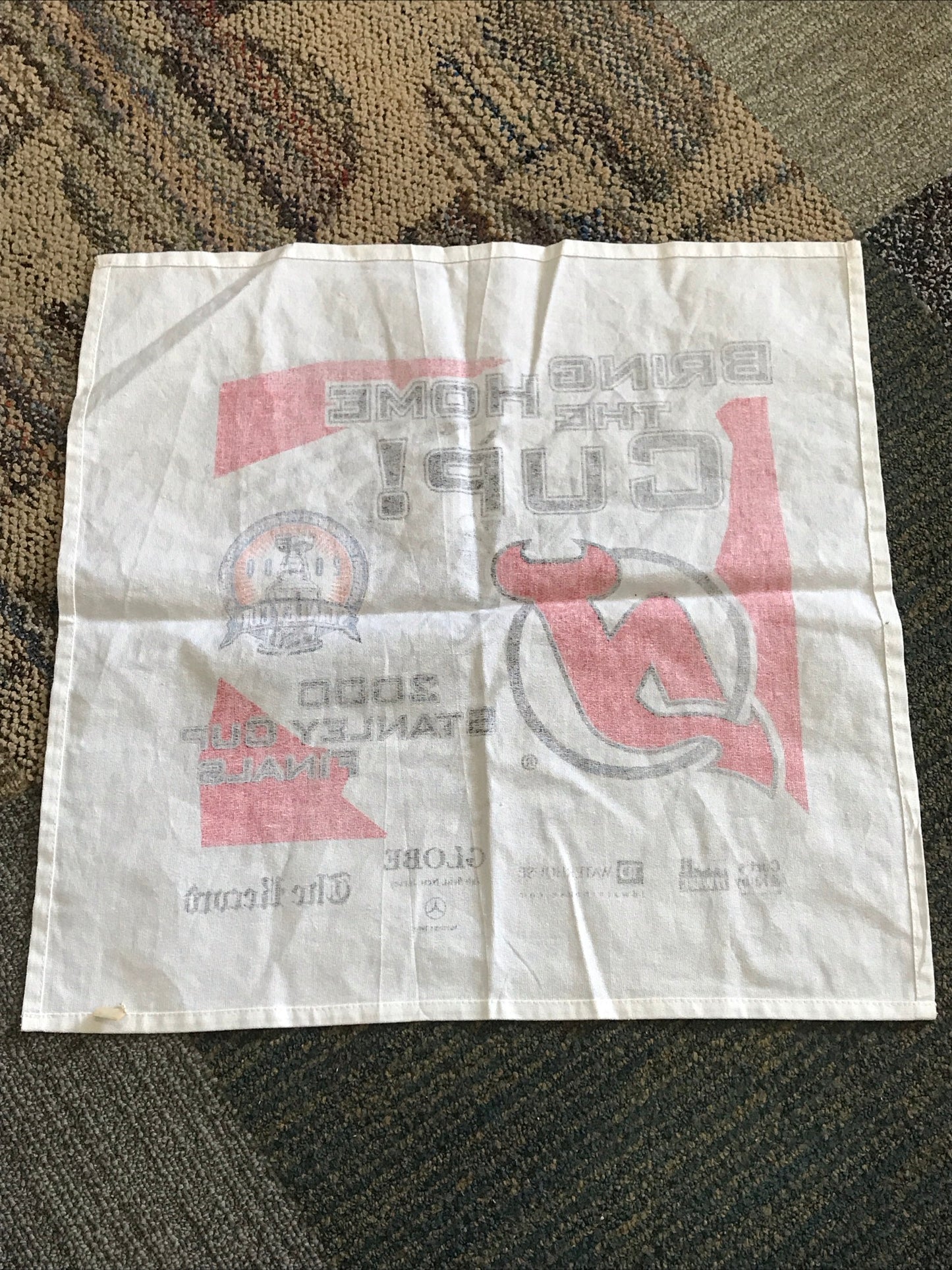 Vintage 2000 NHL New Jersey Devils Rally Towel Stanley Cup Finals Championship