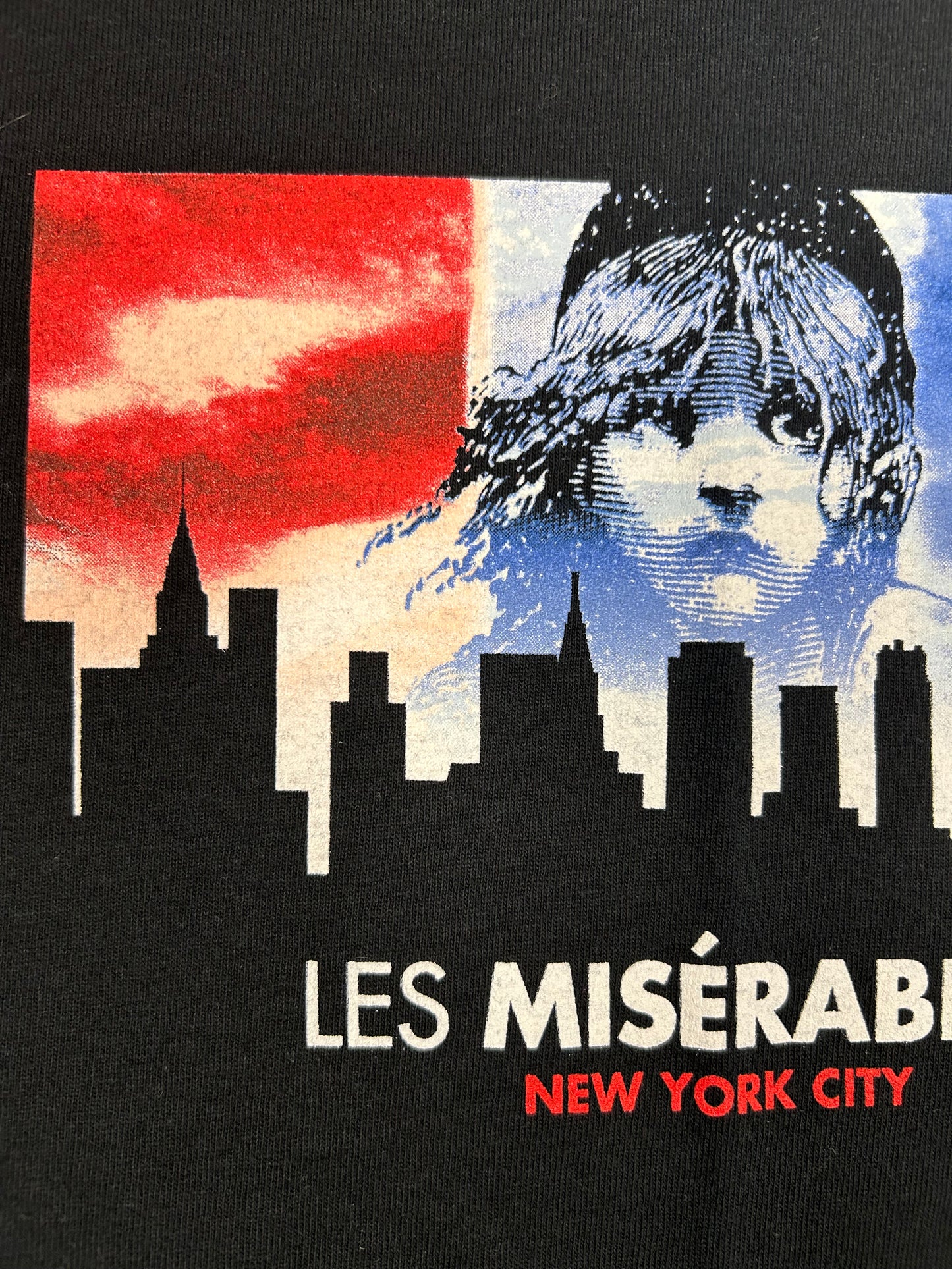 Les Miserables Broadway Musical Shirt Adult Unisex Small New York City Cityscape Small 18.5x28 Inches