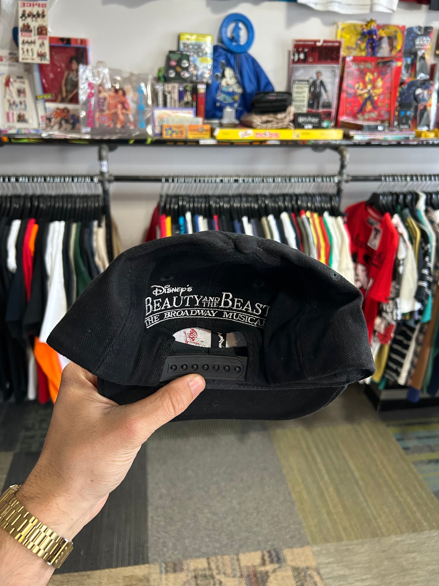 Vintage Disney Beauty And The Beast The Broadway Musical Snapback Hat Cap 90s