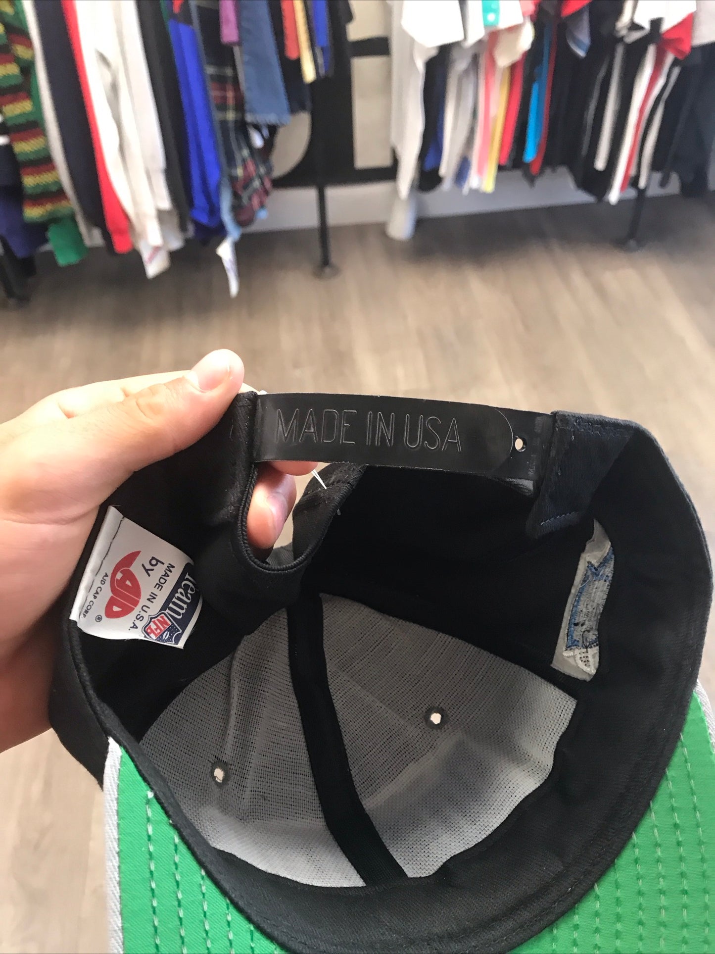 Vintage 90s Ajd NFL Carolina Panthers Embroided Snapback Hat Great condition