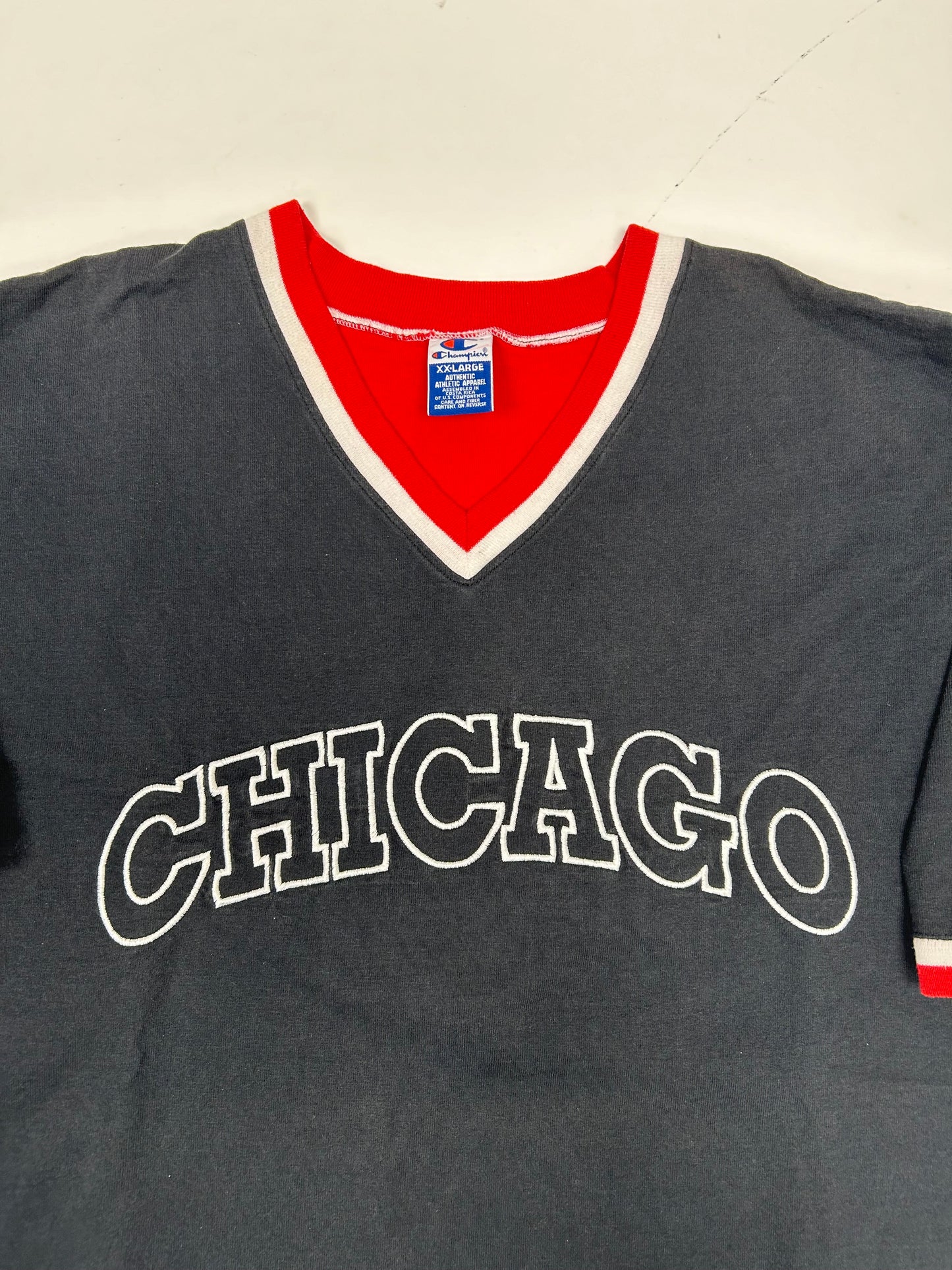Vintage Chicago Bulls NBA Official Shooting Shirt Champion Basketball 2XL Jordan
