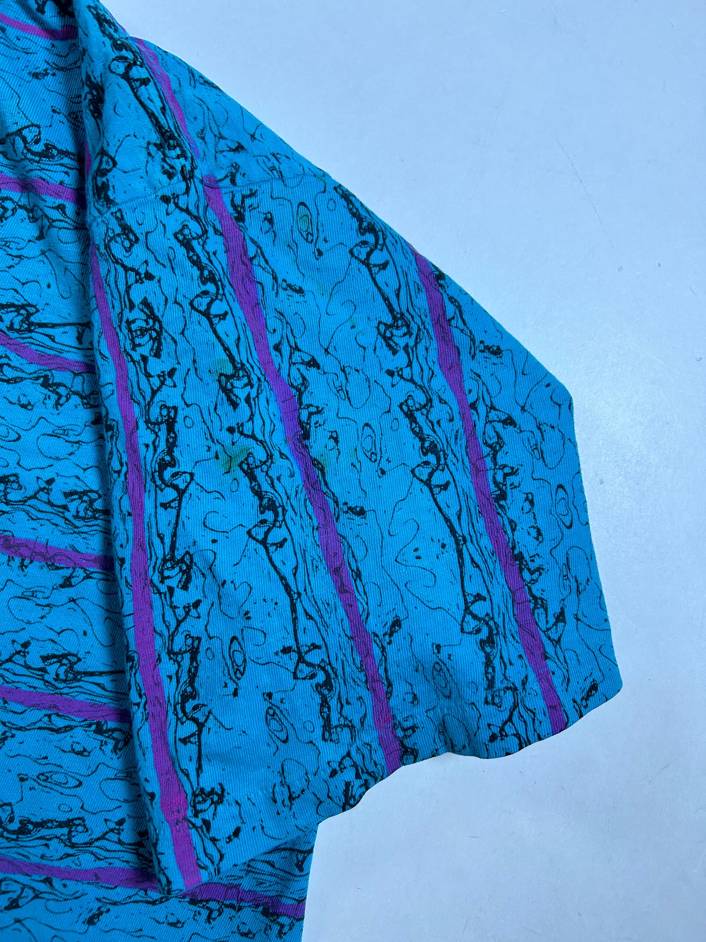 Vintage Surf Odyssey Surfing AOP Abstract Print Tee XL 24.25x29.25 Inches As Is Worn