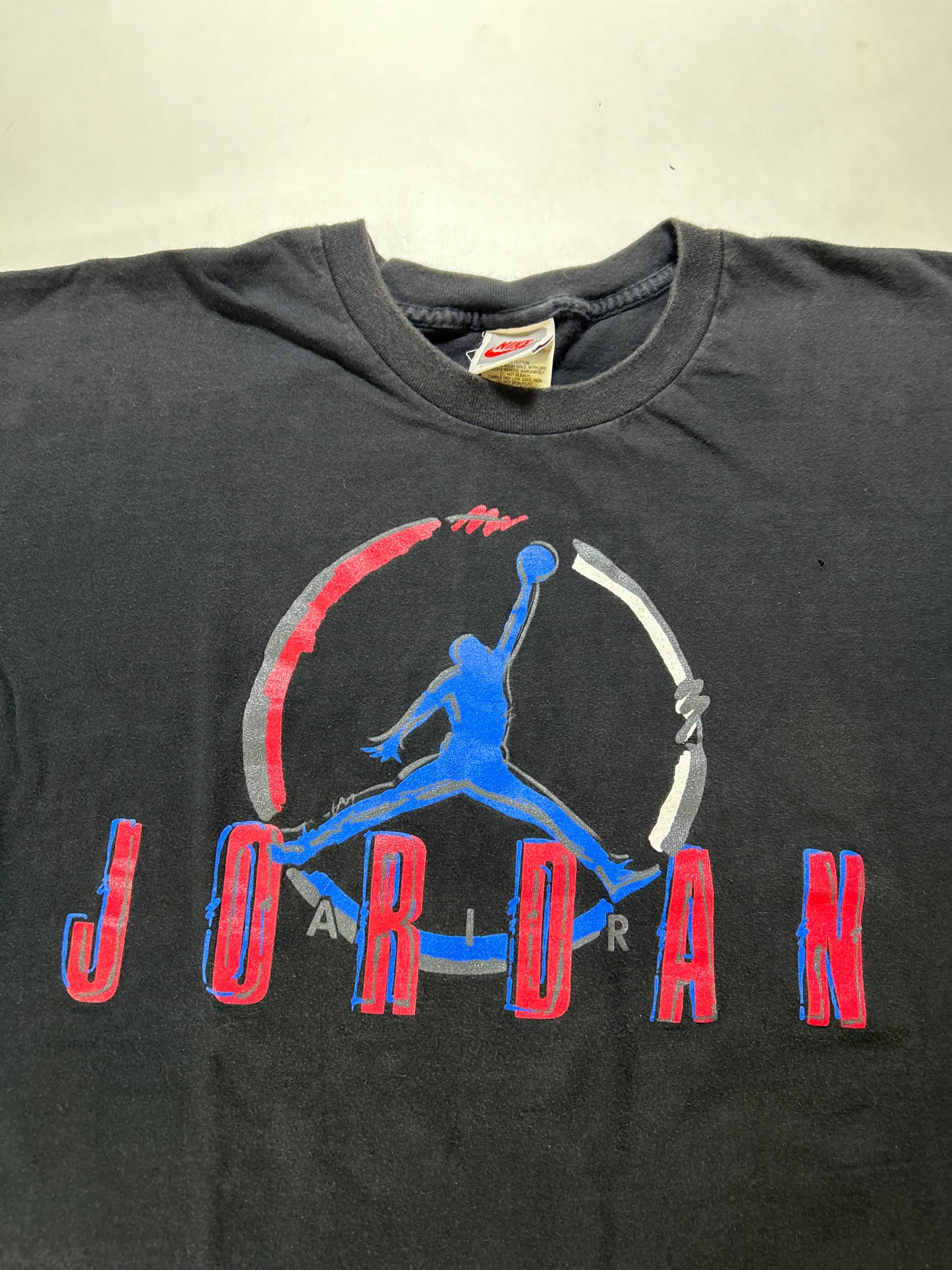 Vintage Nike Air Jordan Vlll 8 1993 T-Shirt Logo Shirt AJ8 Playoffs XL 24x29 Inches