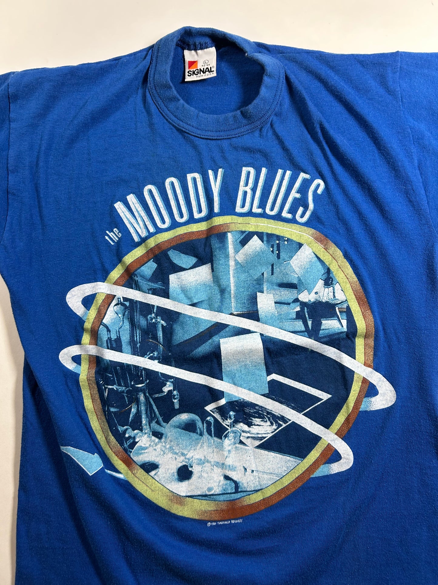 Vintage Moody Blues Other Side of Life 1986 Band Tee 19x25.75 Inches Medium/Small Fit Made in USA