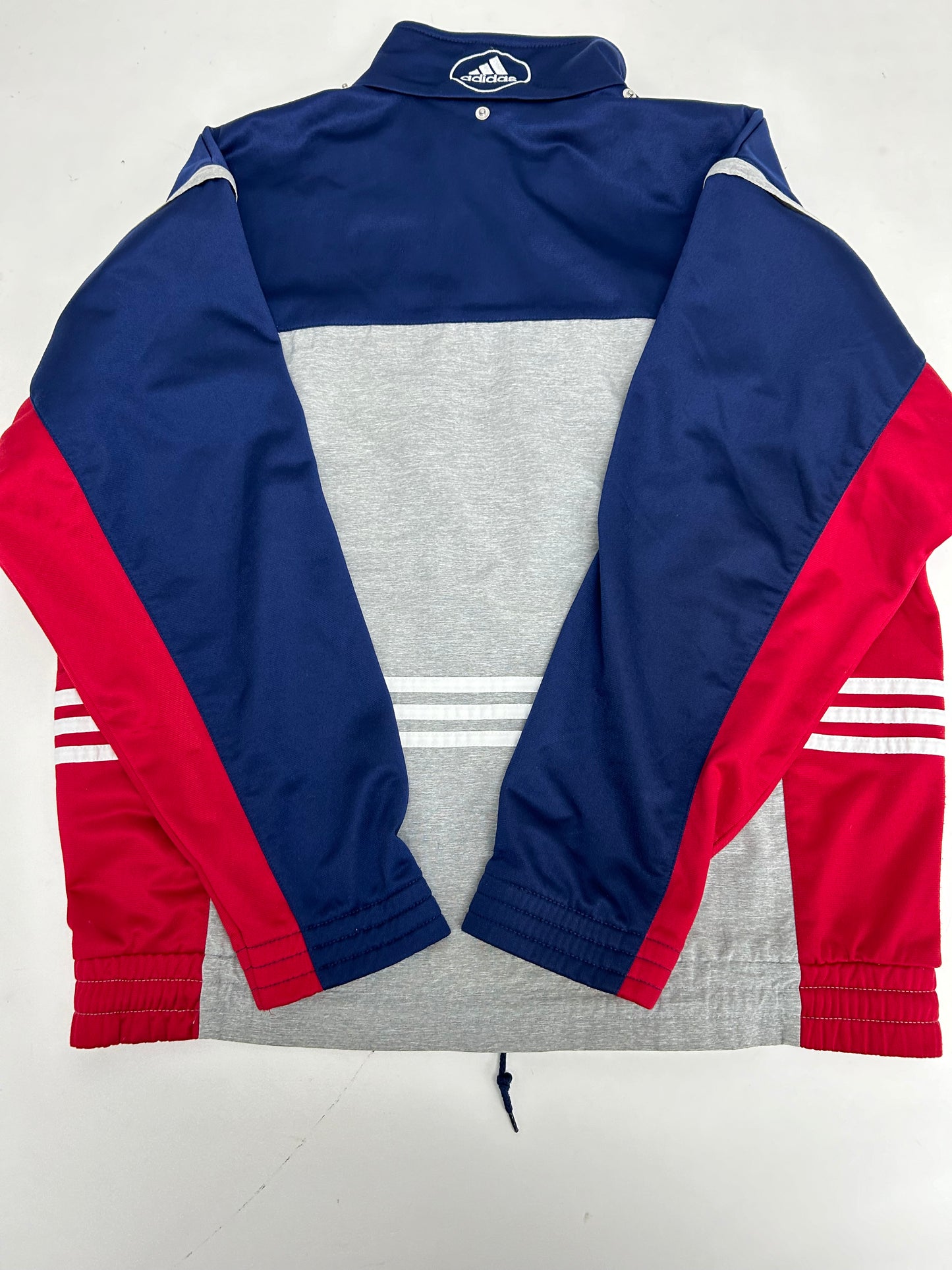 Vintage Adidas Track Jacket Zip Off Sleeves Medium 25x27.75 Inches Three Stripes