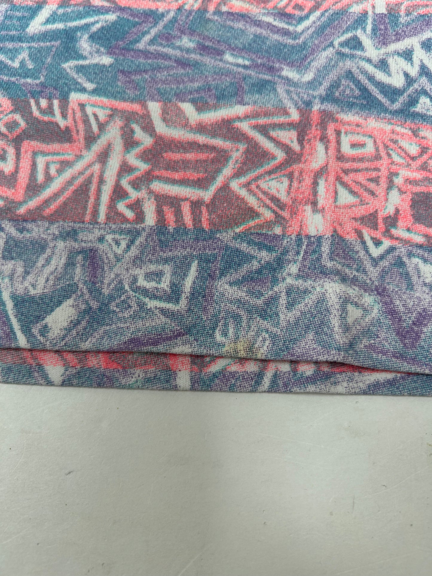 Vintage Gotcha Shirt Pink Blue Tribal Aztec Surf Skate AOP 80s 90s 21.75x26.75 Inches