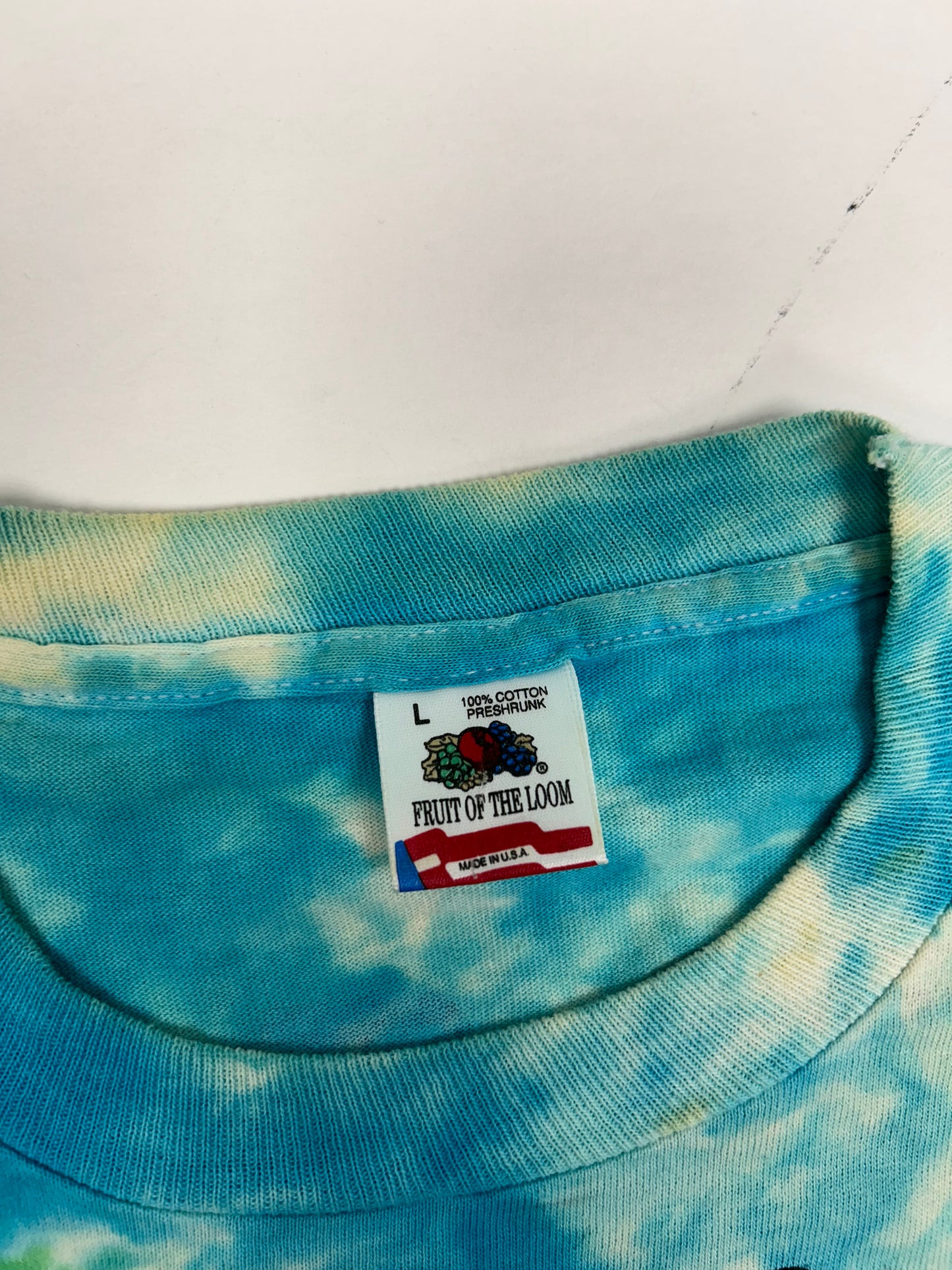 Vintage Grateful Dead 25 Years Dead 1990 Tie Dye Skeleton Music Band Tee Large 22x28.75 Inches