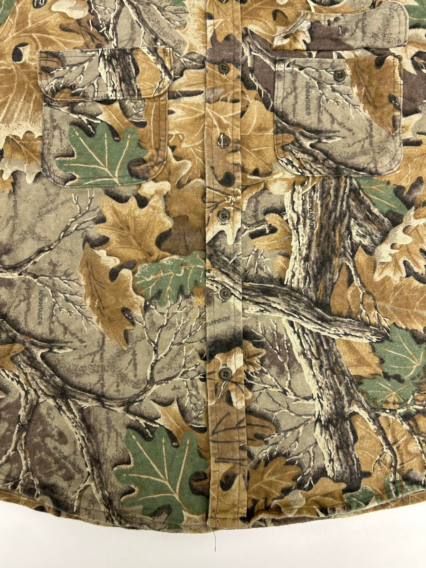 Vintage Five Brother Camo Vantage Flannel Button Up Shirt 5226 4701-ADV Large 25x29.5 Inches