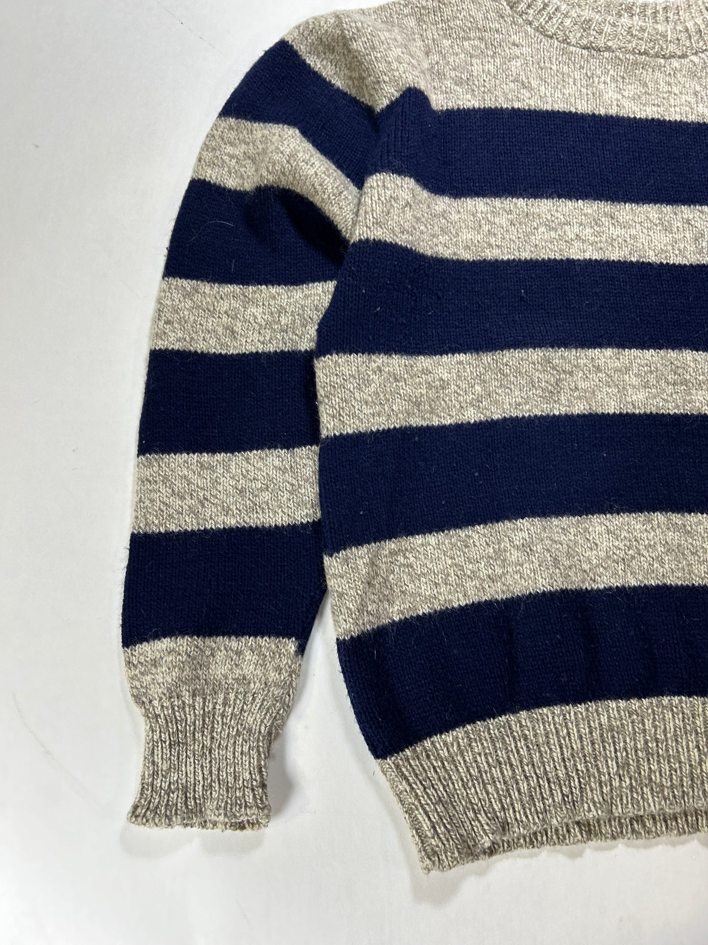 Vintage Victoria Dry Goods Sweater Made in USA Striped 23.25x27 Inches Medium