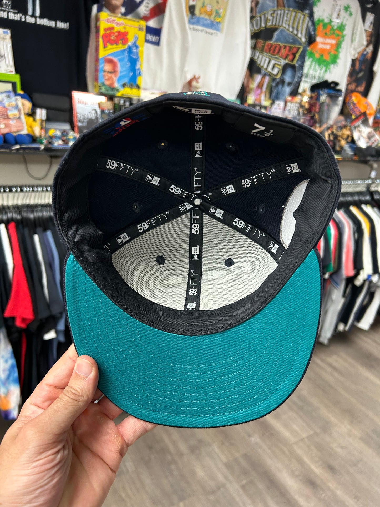 New Era 59Fifty Ken Griffey Jr. Seattle Mariners MLB Tribute Number Retirement Fitted Hat 7 1/8 As Is