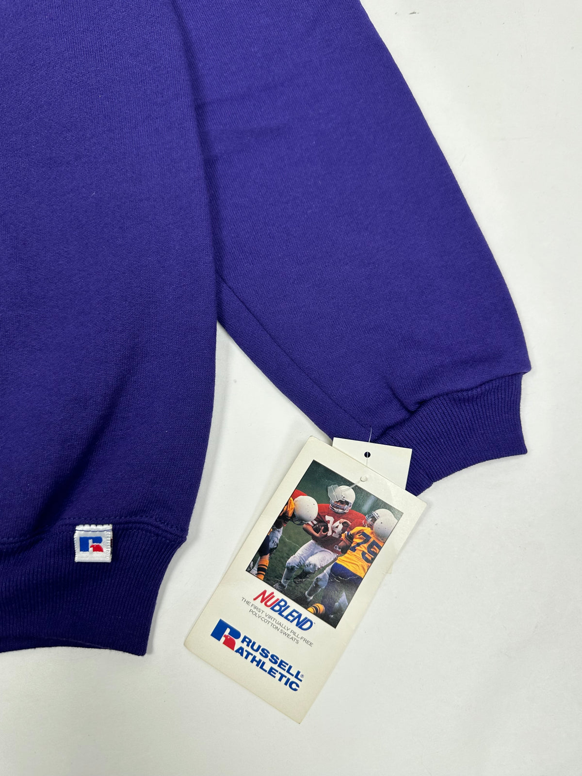Edgewood NJ “Deeper Than The Roots.” First Edition Crewneck Sweatshirt Tagged Youth XL 21.25x25.75 Inches 90s Russell Athletic 50/50 Blend Made In USA DS Purple