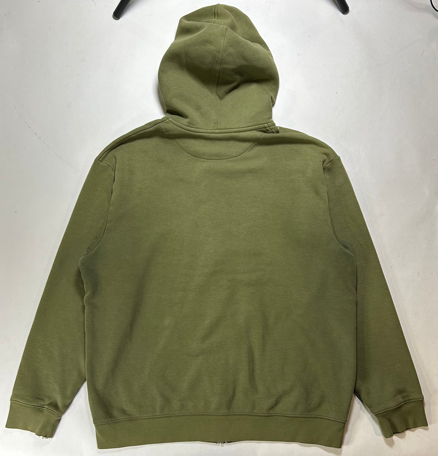 Vintage 00s Nike Chest Swoosh Essential Zip Hooded Sweatshirt Green Faded Worn In As Is XL 26.25x30.25 Inches