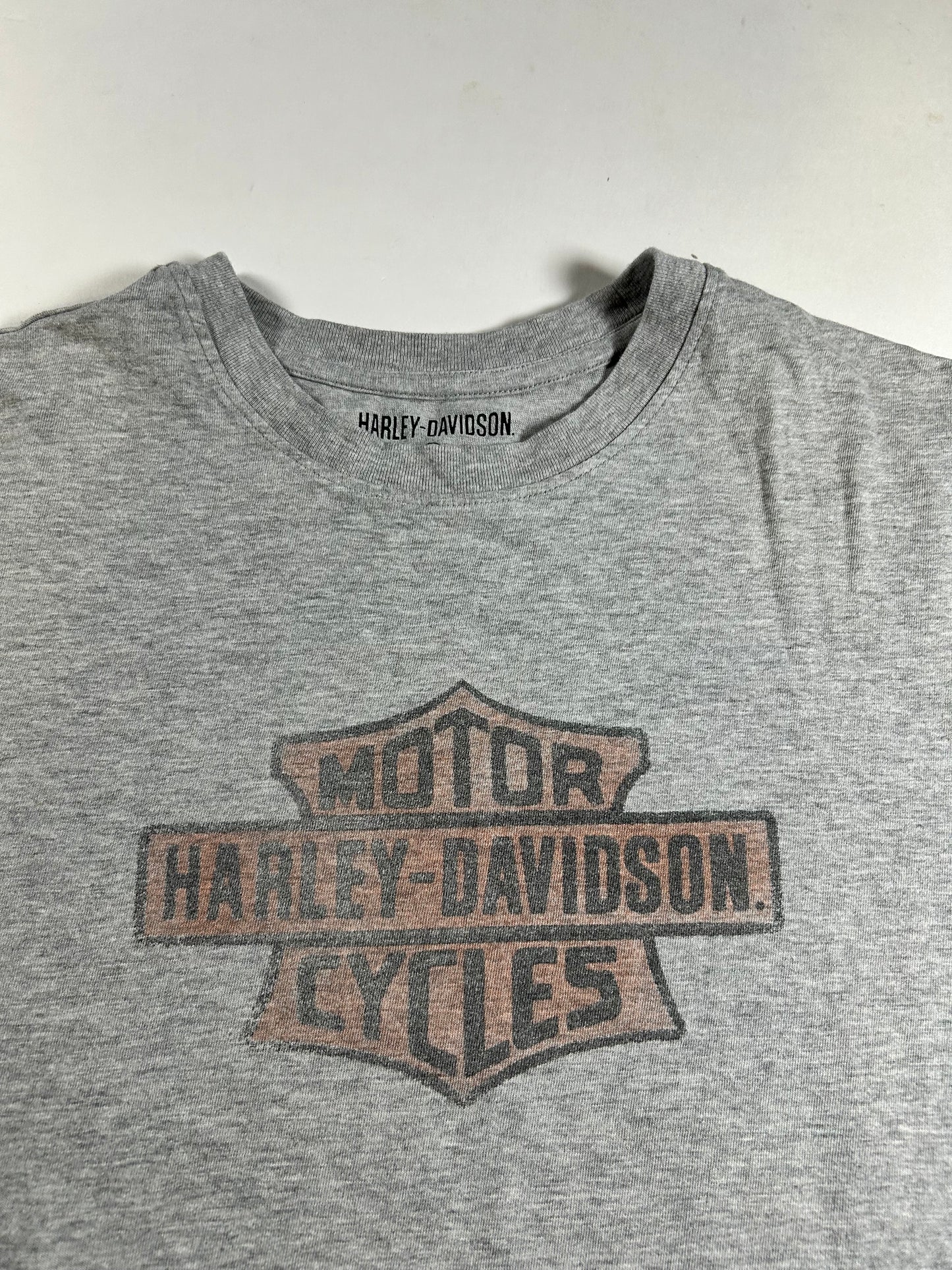 2020s Harley Davidson Motorcycle Company Milwaukee Wisconsin Tee Large 23x28 Inches Gray