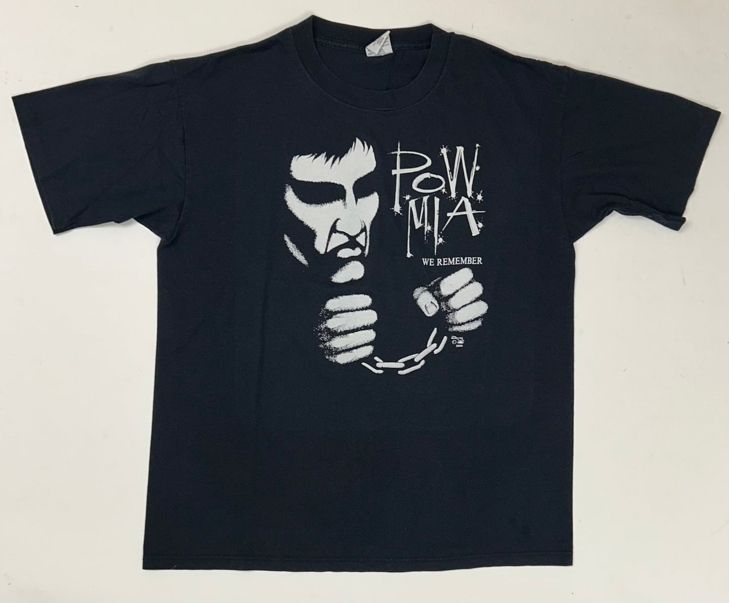 Vintage 90s Pow Mia We Remember War Tee Large
