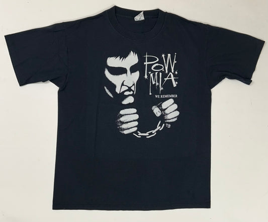 Vintage 90s Pow Mia We Remember War Tee Large