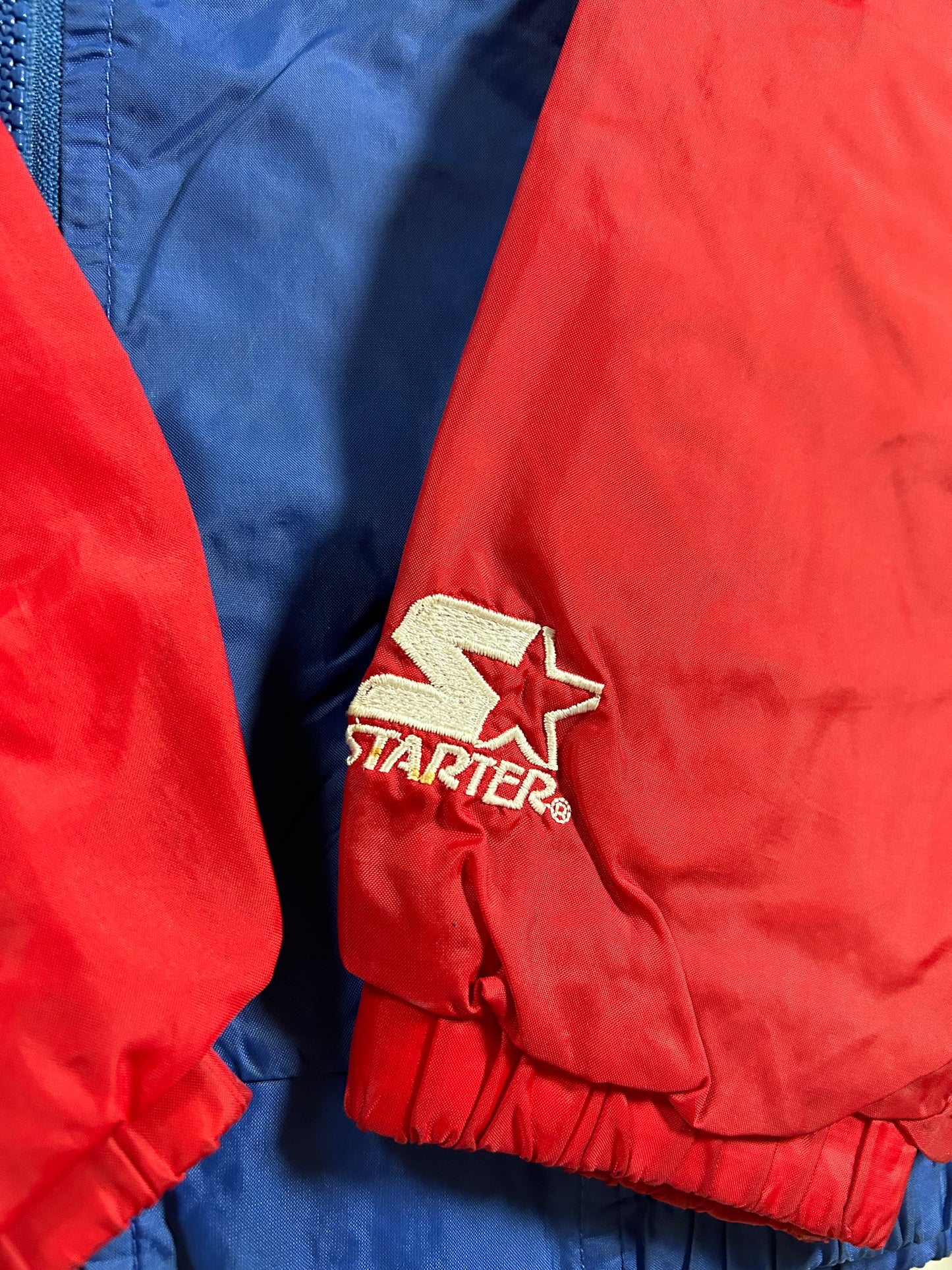 Vintage Starter 96 Atlanta Olympics Team USA Packable Hood Windbreaker Full Zip Jacket  Large 27.5x27.5 Inches